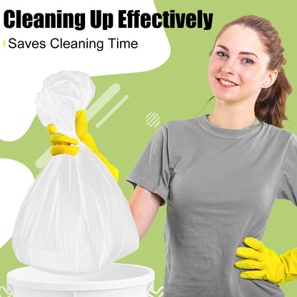 Smiry Disposable Table Cloth - 6 Pack, 54 x 108 Inch Waterproof Rectangle Tablecloths for Parties, Decorative Plastic Table Cover, Leakproof & Sturdy, White