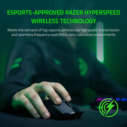Razer Viper Ultimate Lightweight Wireless Gaming Mouse & RGB Charging Dock: Hyperspeed Wireless Technology - 20K DPI Optical Sensor - 74g Lightweight - 70 Hr Battery - Mercury White