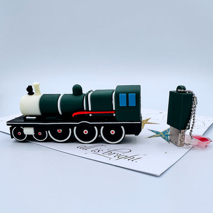 Novelty Flash Drive - Cool Flash Drive - Novelty USB 16GB (Green Locomotive)