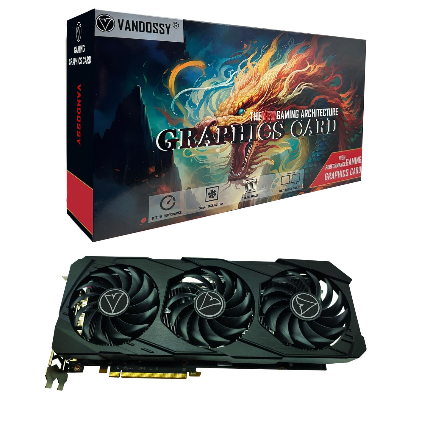 Radeon RX 5700 XT Grafikkarte, 8 GB GDDR6 256-Bit RDNA Architektur 1755/1905 MHz (Basis-/Boost-Takt) DirectX 12 HDMI DP PCIe 4.0 2K PC-Gaming-Grafikkarte für Büroanwendungen (RX 5700 XT - Triple Fan)