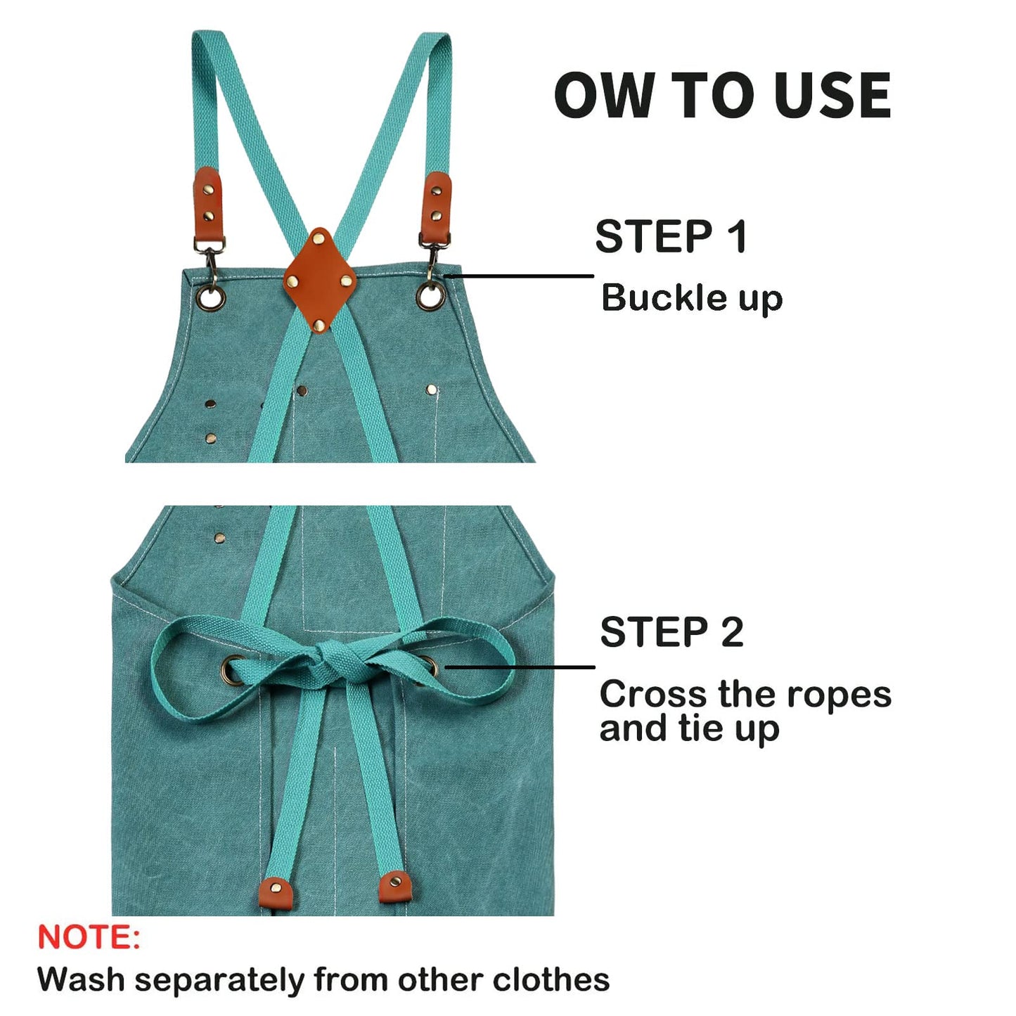 ZOMAO Kochschürze, Baumwoll-Canvas-Schürze mit gekreuztem Rückenteil und Taschen für Damen und Herren, verstellbare Träger und große Taschen, Küchenschürze zum Kochen und Backen 