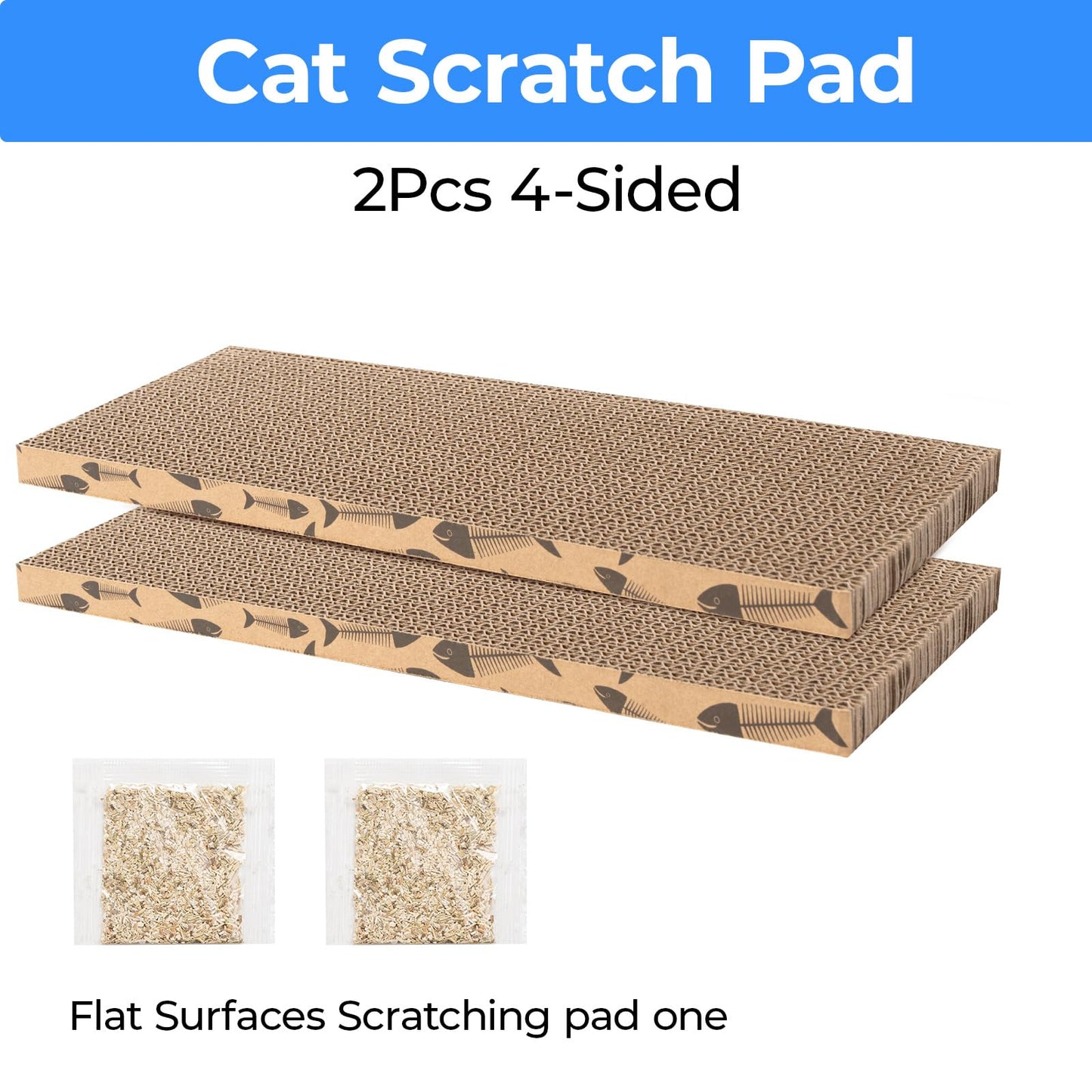 Roadtofree Mini Cat Scratching Board Small Cat Scratcher Cardboard Cat Scratchers for Indoor Cat Cardboard Scratcher(2pcs)