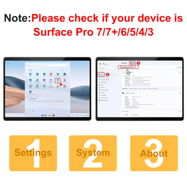 TECURS Bluetooth-Tastatur für Surface Pro 7/7+/6/5/4/3 (12,3 Zoll), kabellose Bluetooth-Verbindung, 7-farbige Hintergrundbeleuchtung, Tastatur-Type-Cover, Touchpad, Sleep/Wake-Funktion, wiederaufladbares, ultradünnes Design