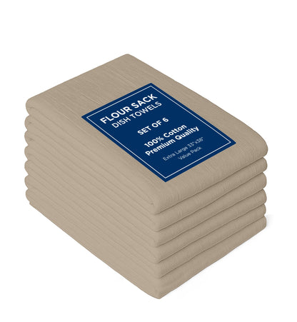 ROYALE LINENS Flour Sack Towels – 12 Pack 28x28 Inch White Kitchen Dish Towels – 100% Cotton Tea Towels for Bread Proofing, Cheese Straining, Baking, Cleaning, Drying, Embroidery, Multipurpose Use