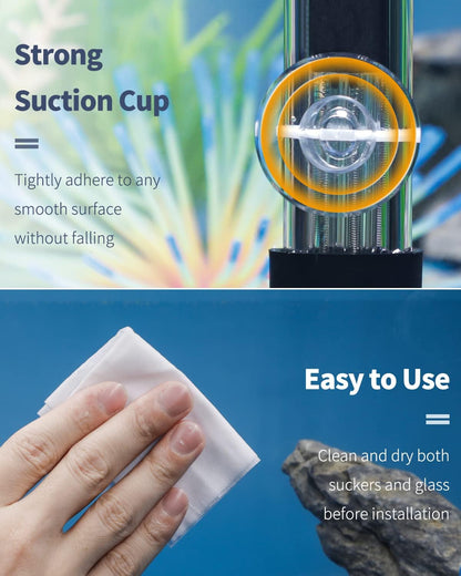 Pawfly 20er-Pack Aquarium-Saugnapf mit Clips und verstellbaren Kabelbindern, Kabel, Aquarienzubehör zum Befestigen von Moos, Luftschläuchen, Dekorationen, Garnelennestern und Reptilien-Hängematten 