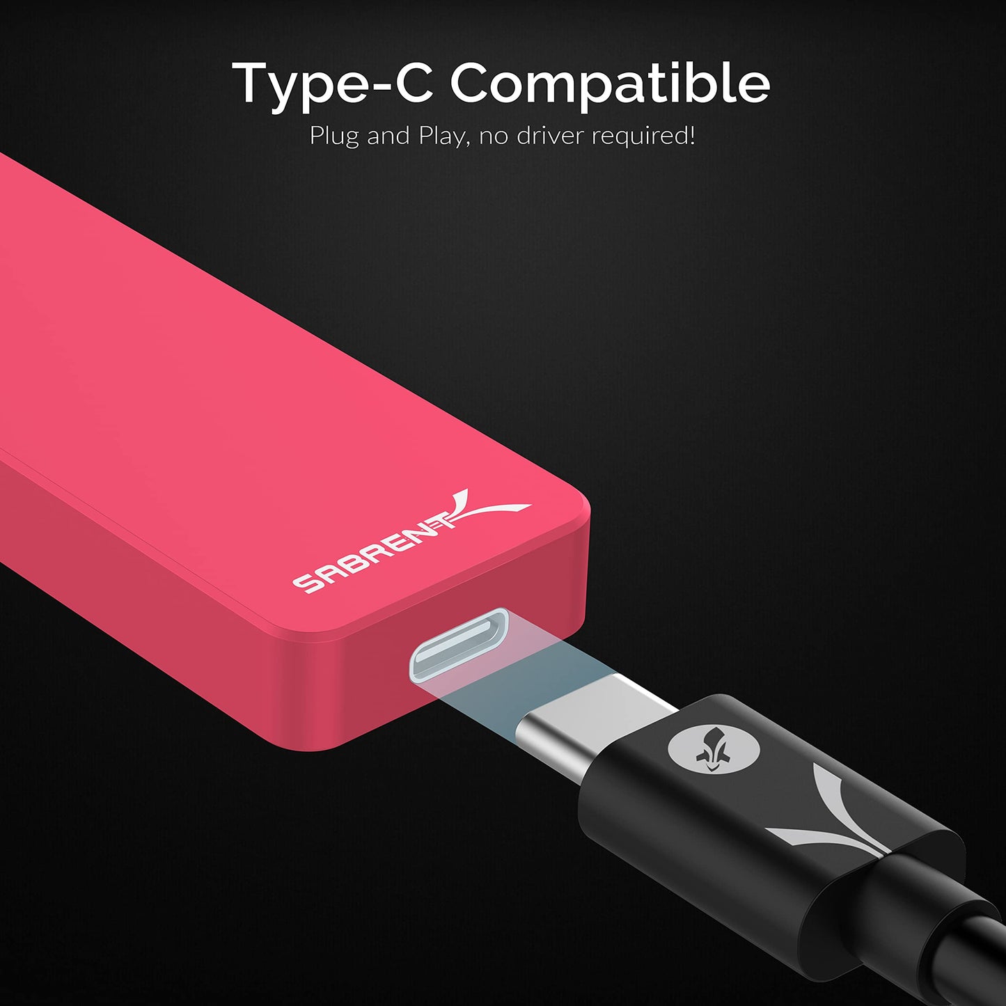 SABRENT 1TB Rocket Nano Externe Aluminium-SSD Bis zu 1000MB/s (Pink) (SB-1TB-NANO-PNK) 