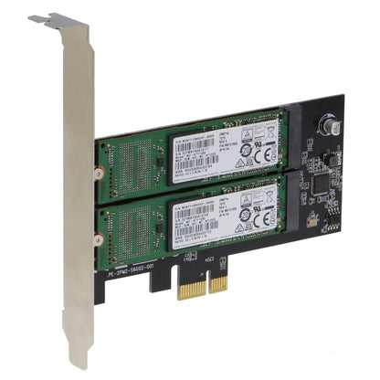 Sedna - PCI Express Dual M2 (Key B SATA 6G) SSD Adapter with Low Profile Bracket (SSD not Included)