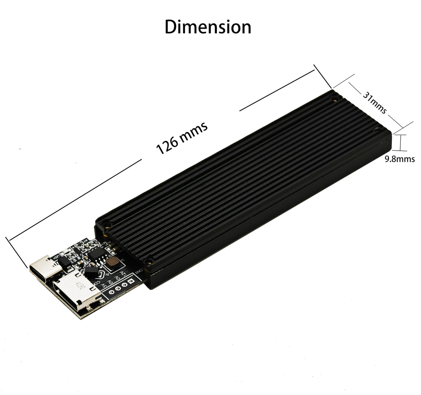 Sintech Oculink SFF-8611/8612 M.2(NGFF) NVMe SSD External Case with Oculink 50cm Cable,Comatible with SteamDeck GDP Thinkbook 14+/16+ UM780 XTX AOOSTAR Mini PC