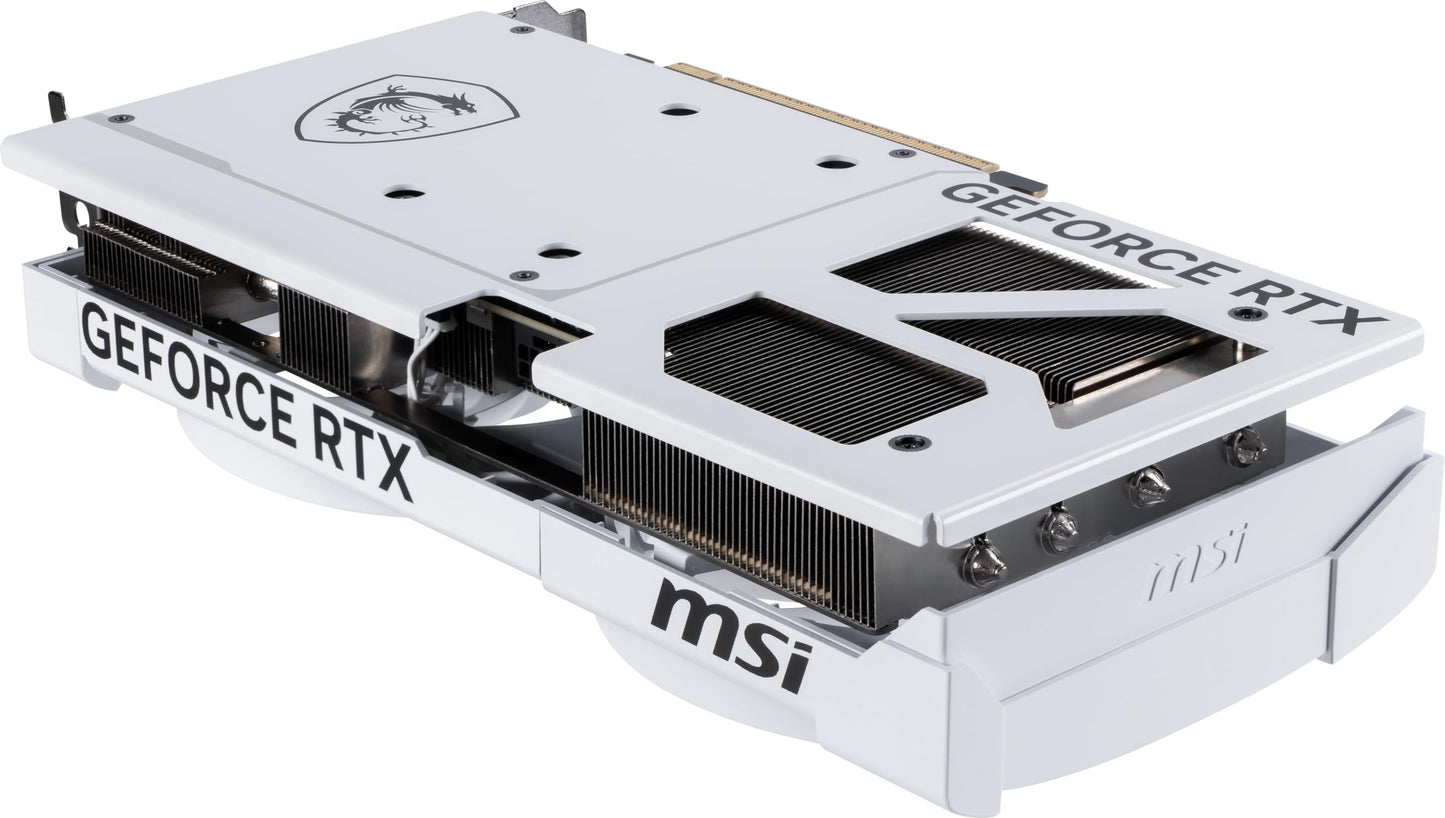 MSI Gaming RTX 5070 12G Ventus 2X OC White Grafikkarte (12 GB GDDR7, 192-Bit, Extreme Performance: 2557 MHz, DisplayPort x3 2.1a, HDMI 2.1b, NVIDIA Blackwell Architektur)