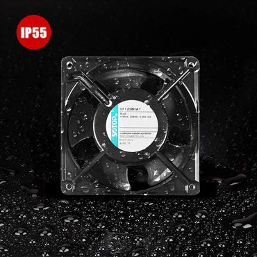 SOTOP IP55 Waterproof Metal Blades Axial Fan, 115V AC 120mm x 38mm High Speed, for DIY Cooling Ventilation Exhaust Projects
