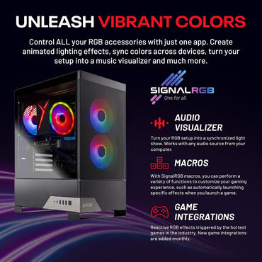 Skytech Gaming Nebula 2 Gaming PC, Intel i5 14400F 2.5GHz, NVIDIA RTX 5050 8GB, 1TB NVMe SSD, 16GB DDR5 RAM 5200, 650W Gold PSU, Wi-Fi, Win 11, Gaming Desktop