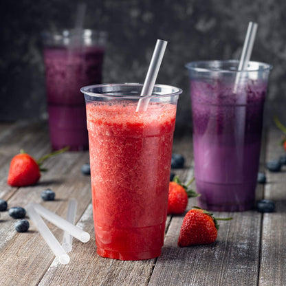 Clear Jumbo Smoothie Straws, Clear Disposable Wide-mouthed Large Milkshake Straws 9'' Inches High/Tall 100 pack