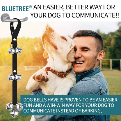 BLUETREE Dog Doorbells Premium Quality Training Potty Great Dog Bells Adjustable Door Bell Dog Bells for Potty Training Your Puppy The Easy Way - 7 Extra Large Loud 1.4 DoorBells