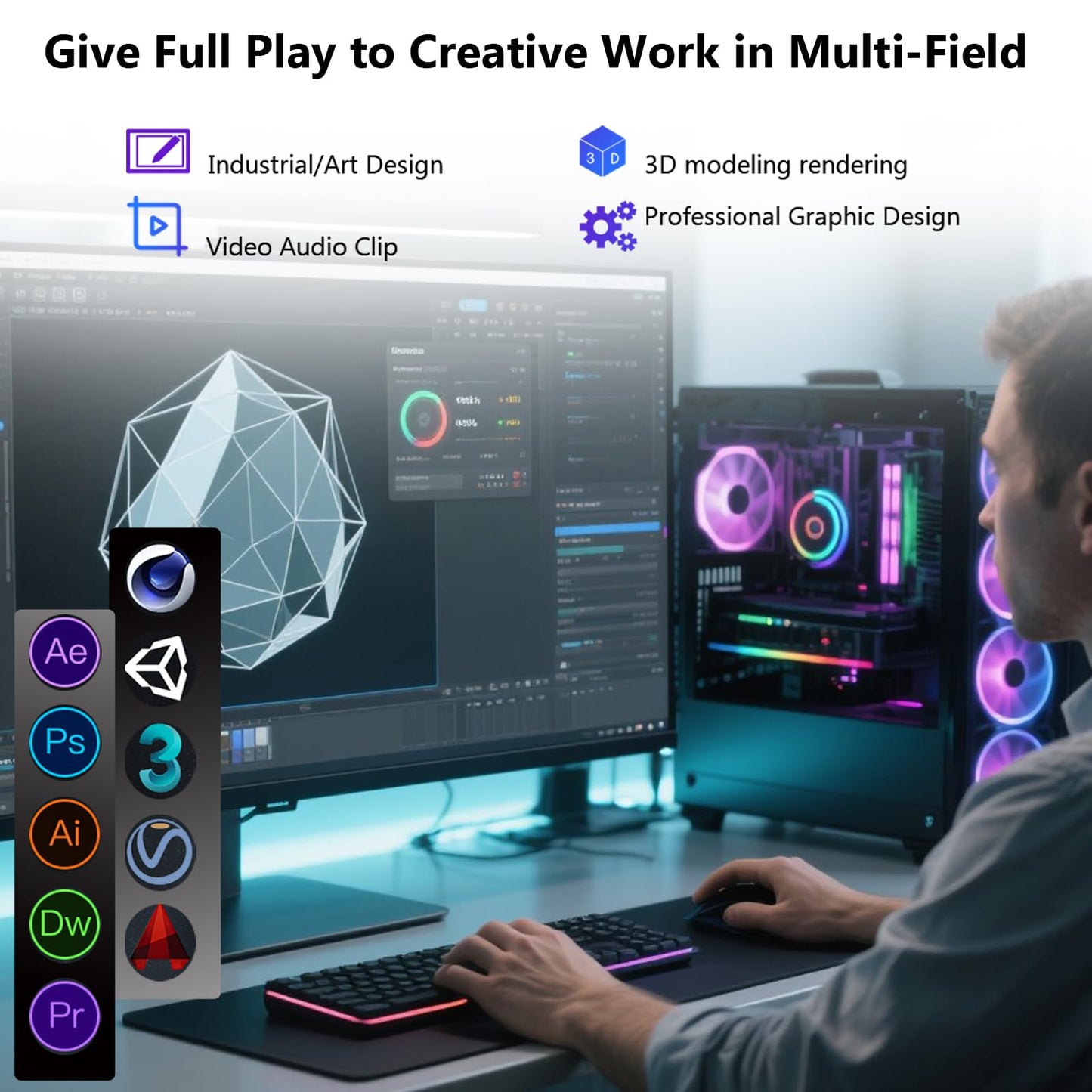 SURALLOW RX 580 8GB Graphics Card, 2048SP,GDDR5,256 Bit Graphics Card for Gaming PC,PCIE 3.0,Twin Freeze Fans Computer Video Card with HDMI/DP/Ports
