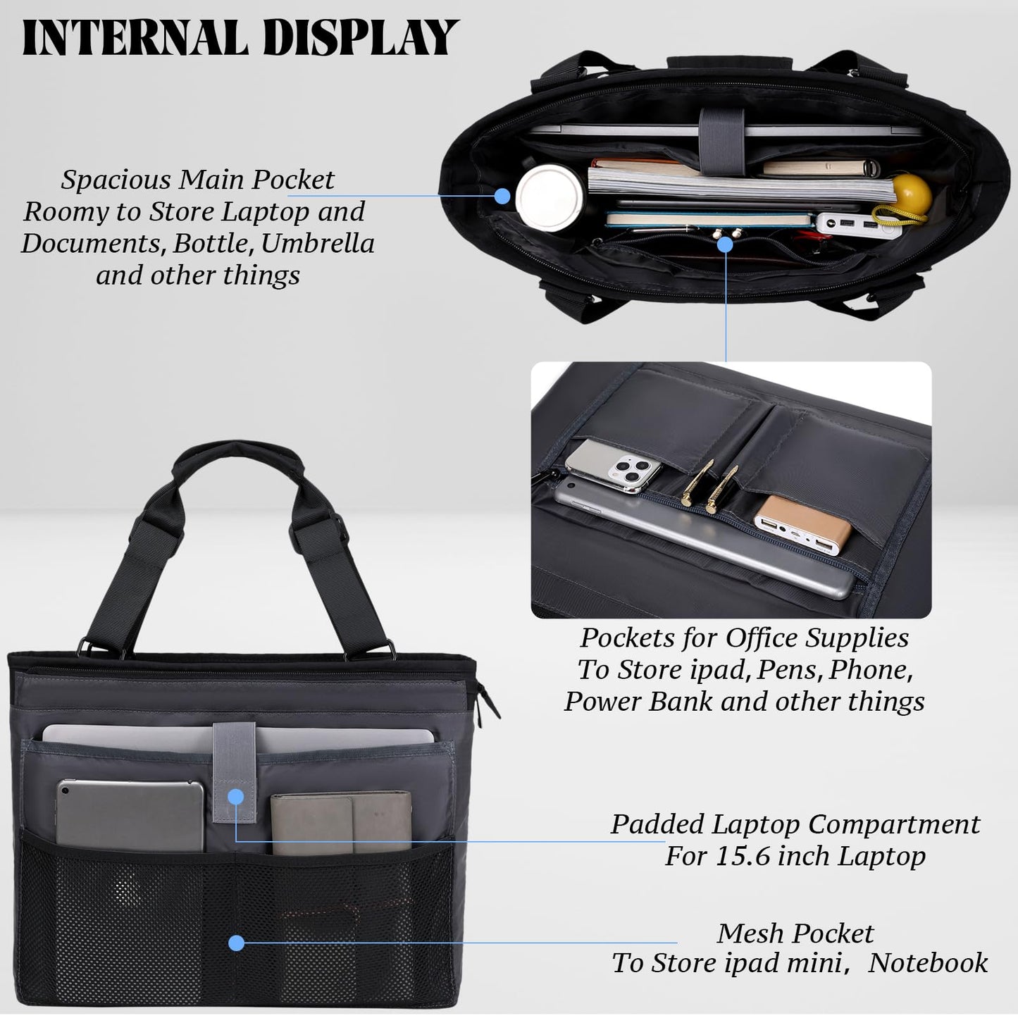 mygreen Tokyo Tote Messenger Backpack Convertible Tote Bag and Backpack, Fits 15.6" Laptop