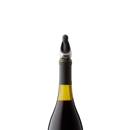 Metrokane Rabbit Wine Pourer with Stopper, Black, W6116N, 1 EA