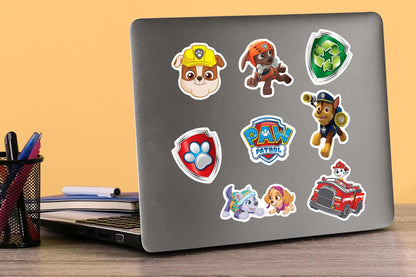 Paw Patrol Variety 50ct Vinyl Large Deluxe Stickers Variety Pack - Laptop, Water Bottle, Scrapbooking, Tablet, Skateboard, Indoor/Outdoor