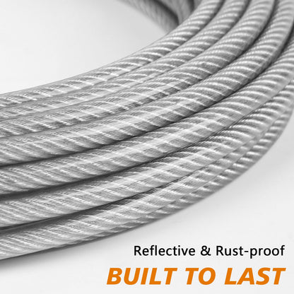 XiaZ Dog Tie Out Cable 20ft, Heavy Duty Dog Chains for Outside with Lockable Hook, Pet Runner Cable Leads for Yard, Dogs Line Tether for Small Medium Large Dogs Up to 250 LBS