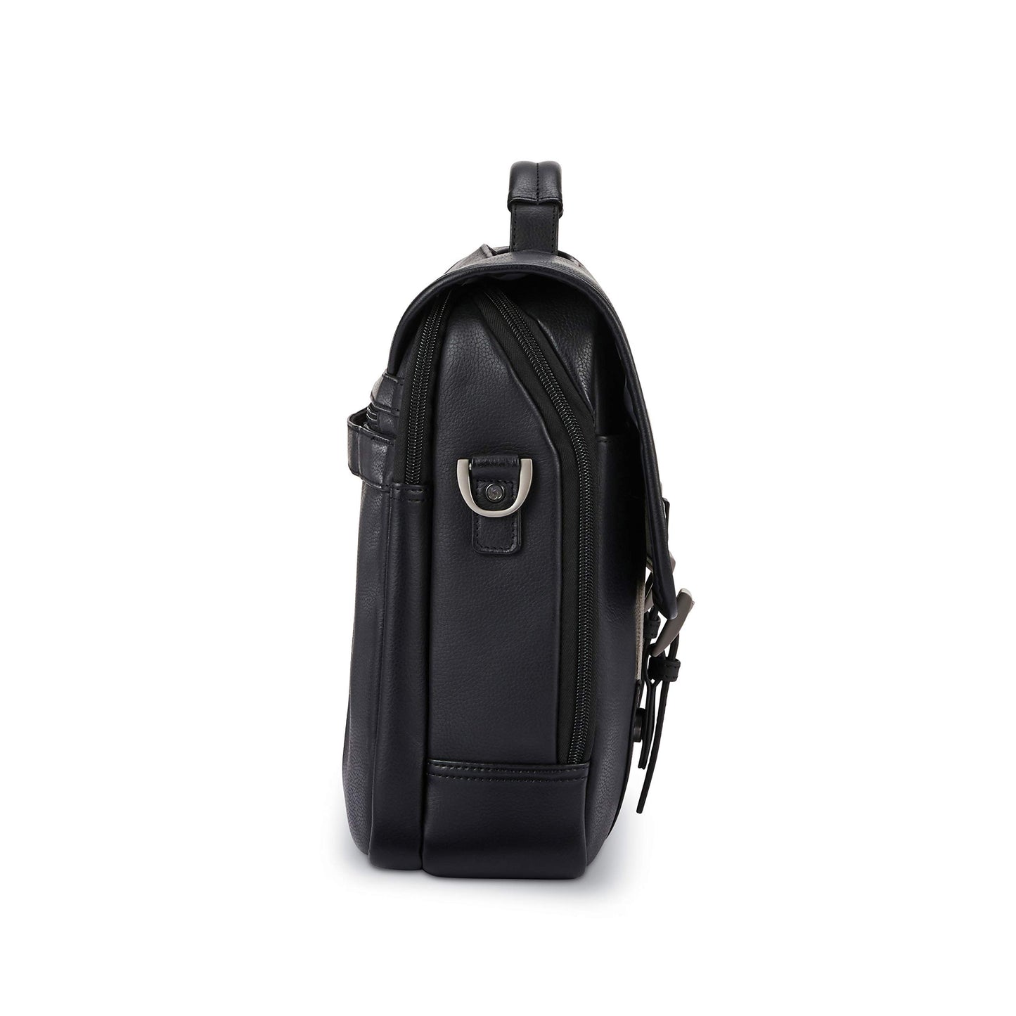 Samsonite Classic Leather Flapover, Black, One Size