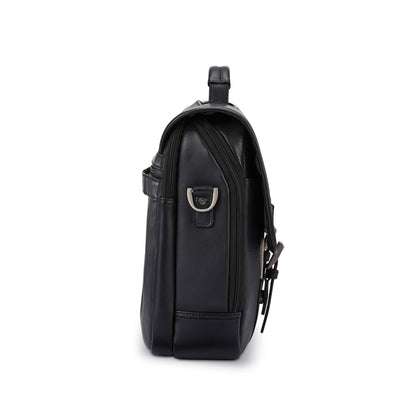 Samsonite Classic Leather Flapover, Black, One Size