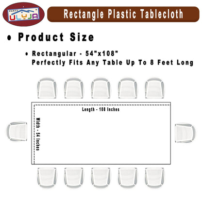 PARTY ULYJA Burgundy Tablecloths Plastic 3-Pack Premium 54 Inches x 108 Inches Disposable Table Covers Decorative Table Cloths for Rectangle Tables