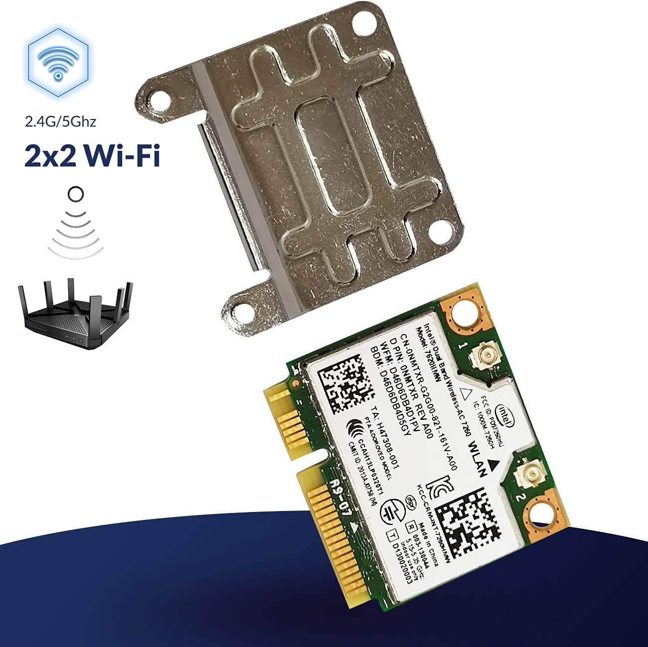 7260HMW 7260AC Dual-Band 867Mps Bluetooth 4.0 Notebook Wireless Network Card Mini PCI-E Interface