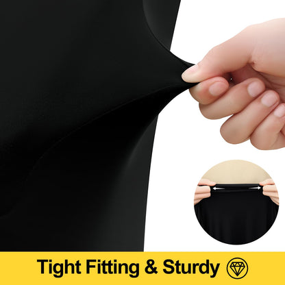 Smiry Spandex Tablecloth, Elastic Fitted Stretch Tablecloth for 6FT Rectangle Tables, Waterproof Washable Table Cover Skirt for Outdoor, Wedding, Banquet & Parties (Black, 72Lx30Wx30H Inch)