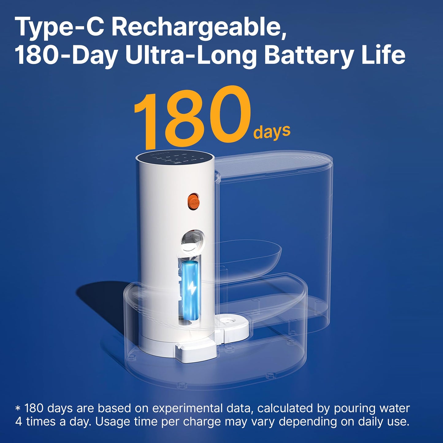 Potaroma Smart Wireless Pet Water Fountain, No Filter, 3.5L Large Capacity, Rechargeable Automatic Water Dispenser for Cats and Small Dogs, Wastewater Separation Always Fresh Water