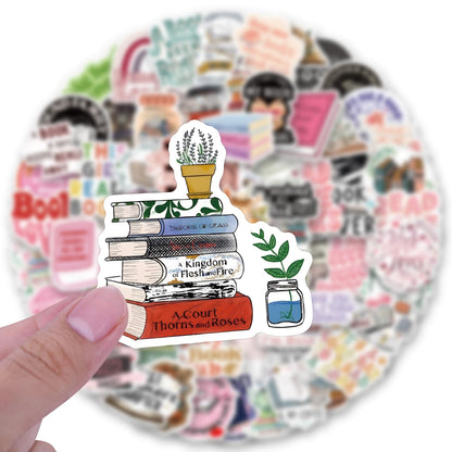 XINGXIANGUS 102PCS Bookish Stickers Pack,Book Stickers for Kindle,Laptop Computer Phone Water Bottle Waterproof Stickers Book Lover Gift