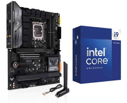 Micro Center CPU Motherboard Combo - Intel i9-14900K 14th Gen 24-Cores LGA 1700 Desktop Processor Bundle with TUF Gaming Z790-Plus WiFi Gaming Motherboard