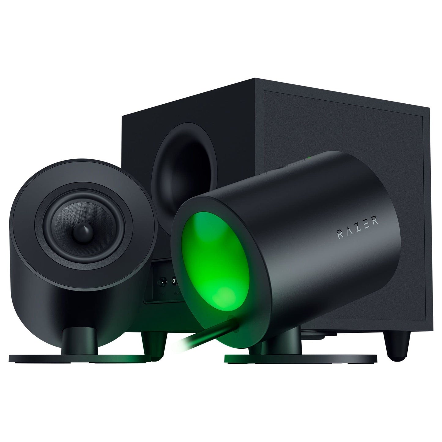 Razer Nommo V2 - Full-Range 2.1 PC Gaming Speakers with Wired Subwoofer: THX Spatial Audio - Rear Projection Chroma RGB - 3” Drivers - Down-Firing Subwoofer 5.5” Driver - Wireless Control Pod