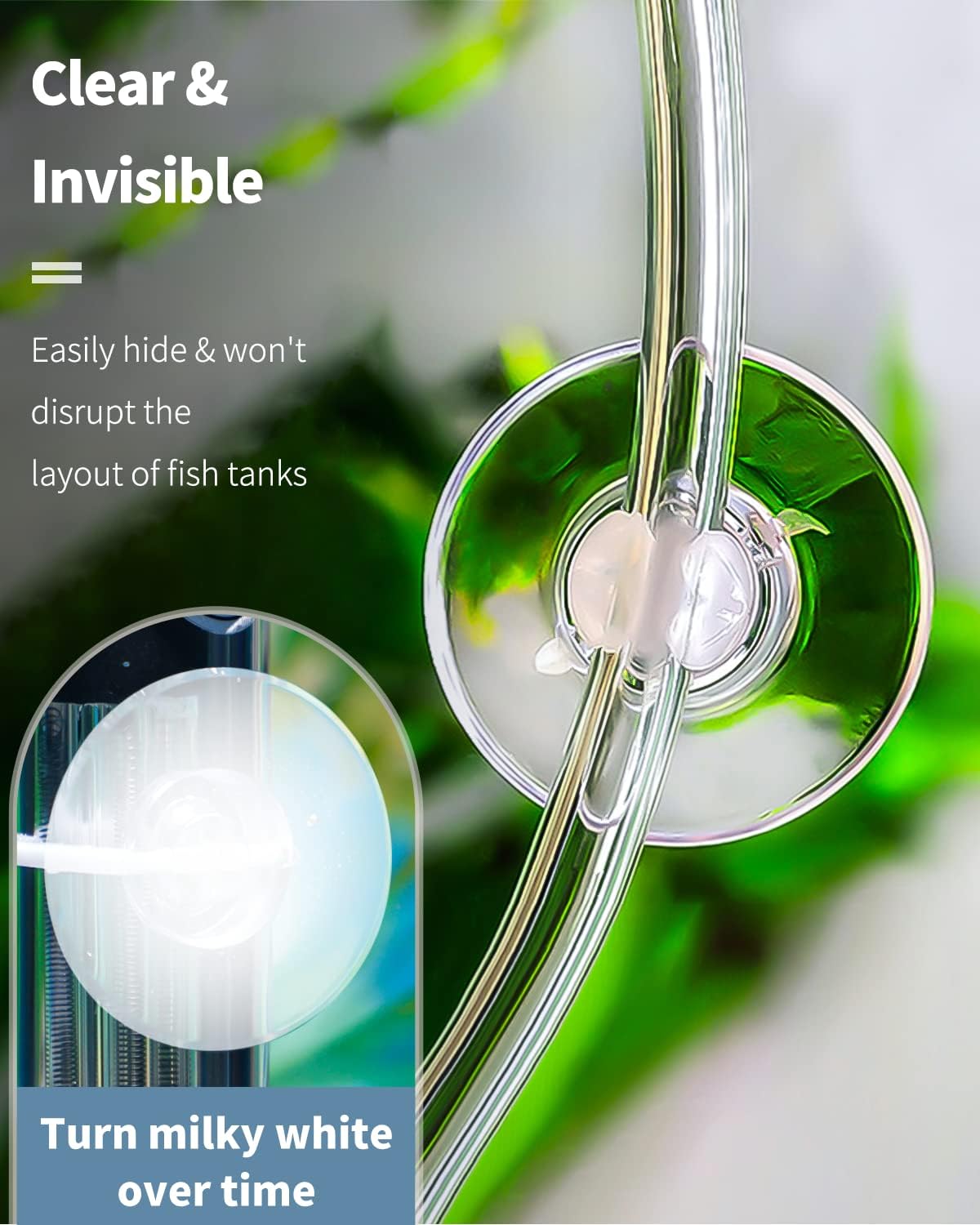 Pawfly 20er-Pack Aquarium-Saugnapf mit Clips und verstellbaren Kabelbindern, Kabel, Aquarienzubehör zum Befestigen von Moos, Luftschläuchen, Dekorationen, Garnelennestern und Reptilien-Hängematten 