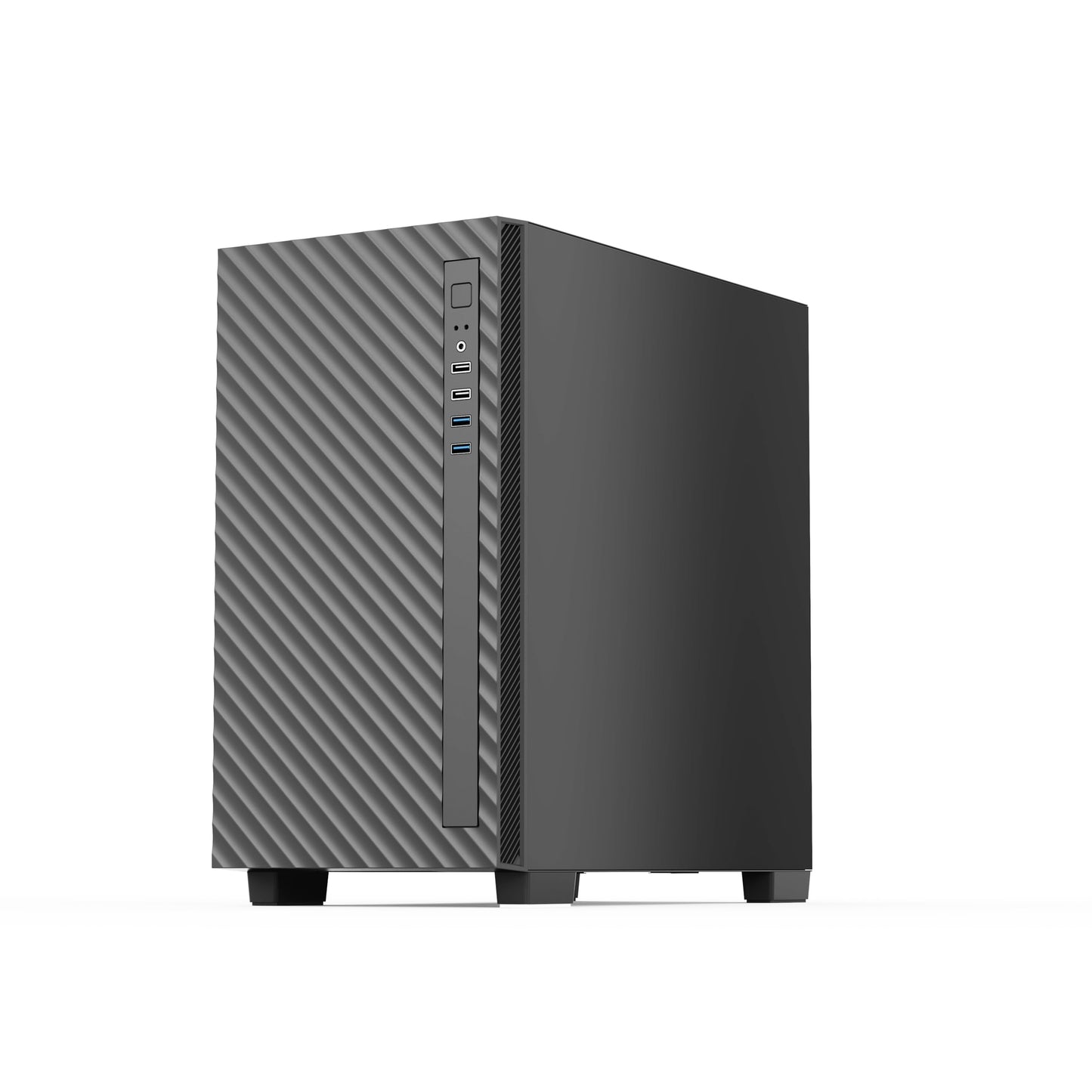 Rosewill FBM-X5 Micro-ATX Mini-Tower-PC-Gehäuse für Gaming und Büro mit vorinstalliertem 400-W-Netzteil, Unterstützung für 240-mm-/280-mm-AIO-Wasserkühlungen, 2x USB 2.0, 2x USB 3.0 und 1x 120-mm-PWM-Lüfter