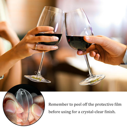 Philbinden 50 Pcs Wine Glass Charms - Round Acrylic Blank Wine Markers for Stem Glasses - Recognizer for Christmas, Wedding, Tasting, Party, Martini, Birthday Decorations