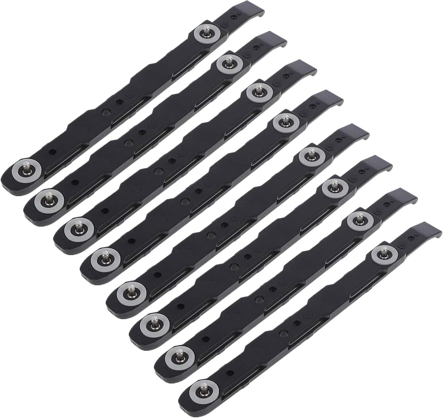 8 Pack Chassis Hard Drive Mounting Plastic Rails,Black