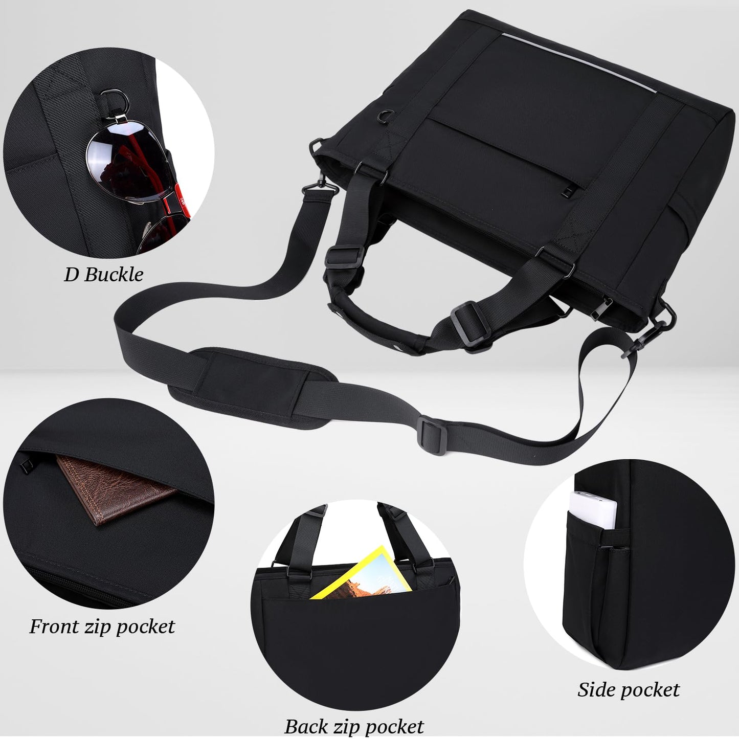 mygreen Tokyo Tote Messenger Backpack Convertible Tote Bag and Backpack, Fits 15.6" Laptop