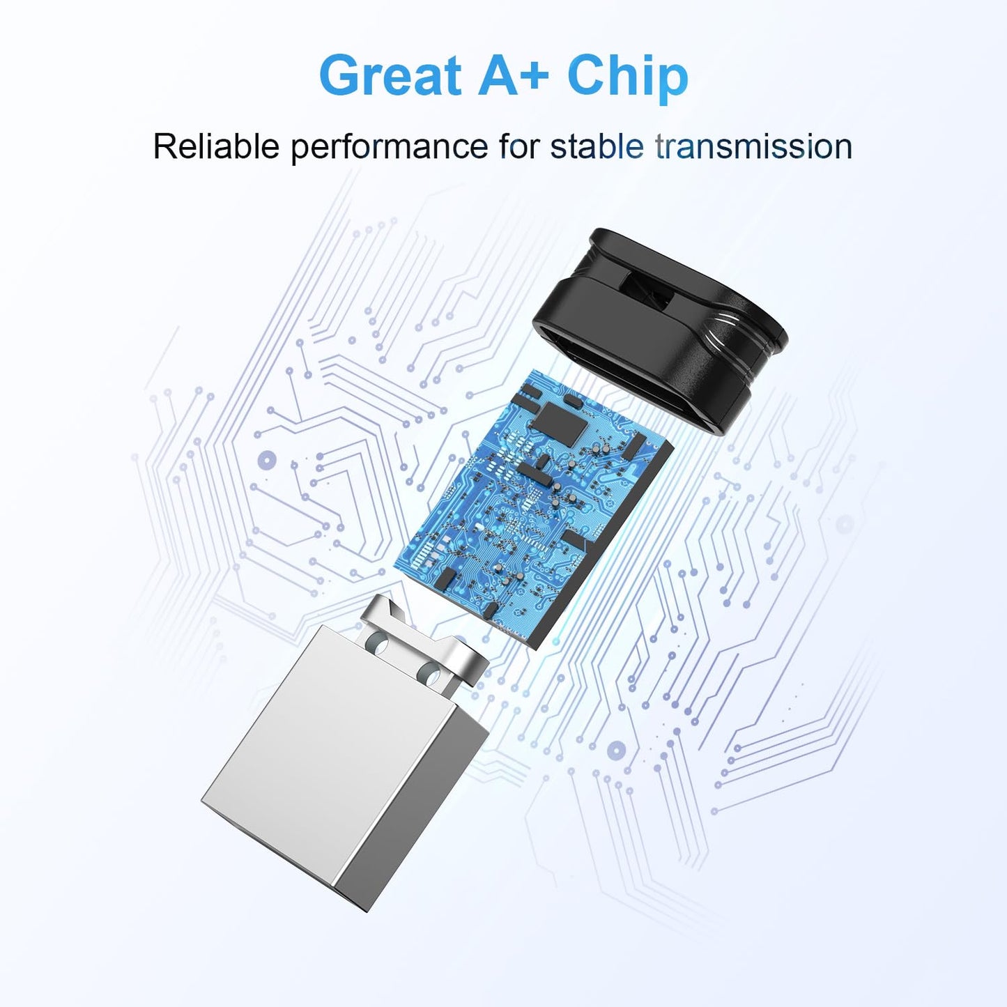 RAOYI USB Stick 128GB USB 3.0 Flash Drive with Lanyard,128G Mini Fit Memory Stick Ultra Slim Thumb Drive Zip Drive for PC Desktop-Black