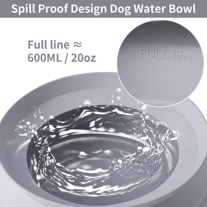 SLSON Spill Proof Dog Water Bowl for Cars,Collapsible No Splash Dog Travel Bowls Integrated Molding Portable Pet Bowl for Vehicle Road Trip Truck,RV,SUV,Boat Accessories (Cold Grey)