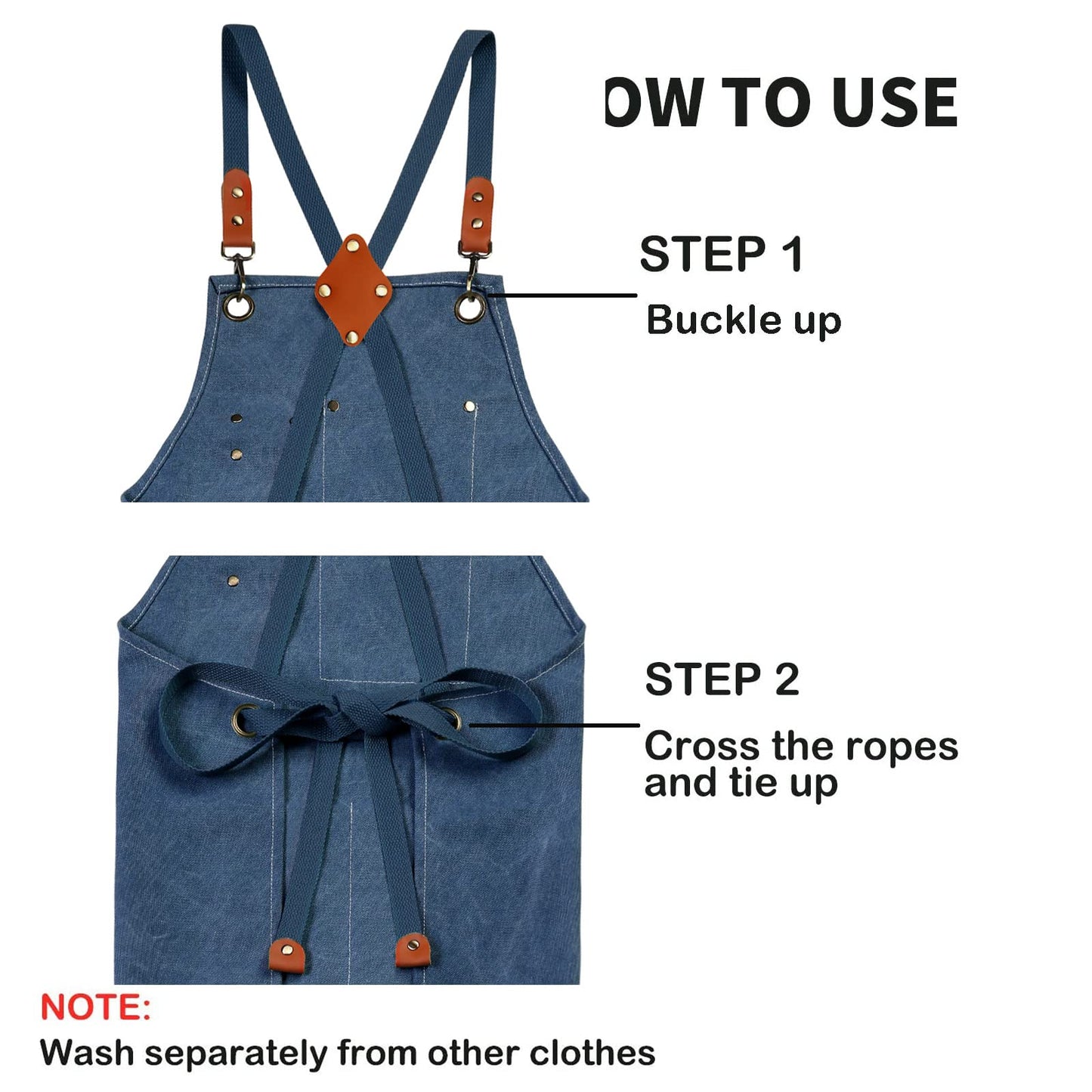 ZOMAO Kochschürze, Baumwoll-Canvas-Schürze mit gekreuztem Rückenteil und Taschen für Damen und Herren, verstellbare Träger und große Taschen, Küchenschürze zum Kochen und Backen 