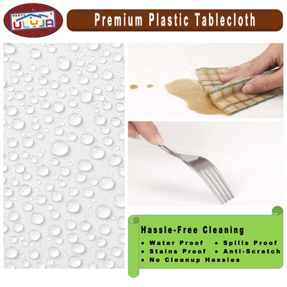 PARTY ULYJA Burgundy Tablecloths Plastic 3-Pack Premium 54 Inches x 108 Inches Disposable Table Covers Decorative Table Cloths for Rectangle Tables