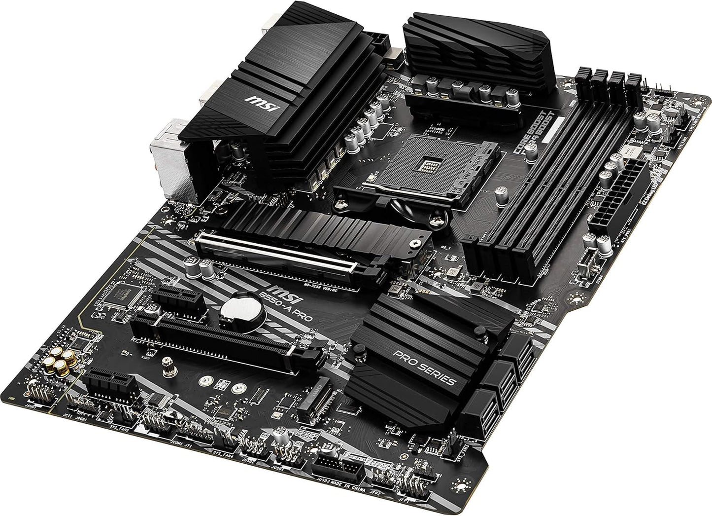 MSI B550-A PRO V1 ProSeries Motherboard (AMD Ryzen 5000, AM4, DDR4, PCIe 4.0, SATA 6Gb/s, M.2, USB 3.2 Gen 2, HDMI/DP, ATX)
