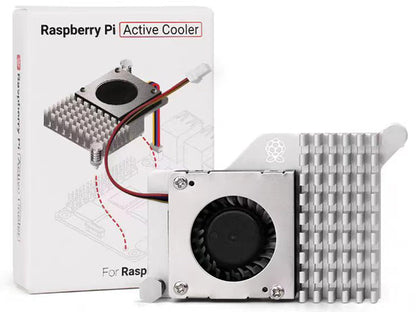 Official Active Cooler for Raspberry Pi 5, Combines an Aluminium Heatsink with a Temperature-Controlled Blower Fan to Accelerate Heat Dissipation
