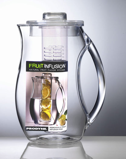 Prodyne Fruit Infusion Flavor Pitcher, Clear, 93 oz.