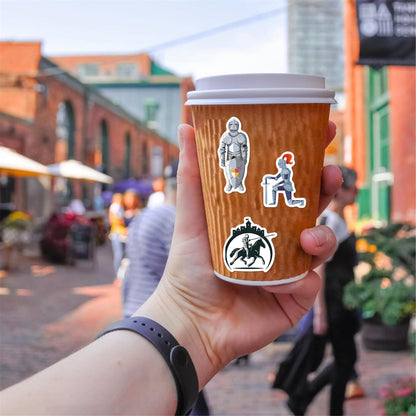 QUTA Medieval Knights Stickers Pack, 50PCs Soldiers in The Middle Ages Vinyl Decals, Delicate Gift & Party Favor Stickers for Hydro Flask, Laptop, Water Bottle, Decals for Kids, Teens(Knights)