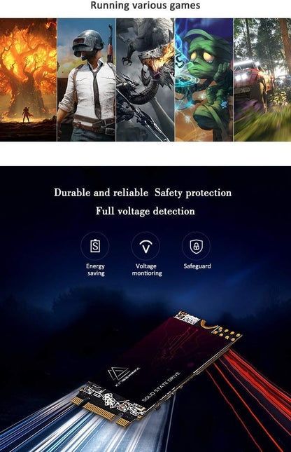 Kingshark M.2 2242 SSD 64GB NGFF Interne Solid-State-Festplatte, Hochleistungsfestplatte für Desktop-PCs und Laptops, SATA III 6 Gbit/s, inklusive SSD (64 GB, M.2 2242) 