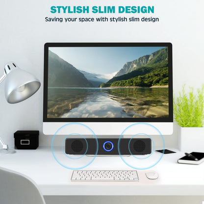 TAOTOSUNE Computer Speakers, USB Powered PC Speakers Wired Stereo Desktop Speakers with 3.5mm Audio Plug (No Bluetooth) for Computer, Desktop, Laptop, PC, Pad, Cellphone [2025 Version]