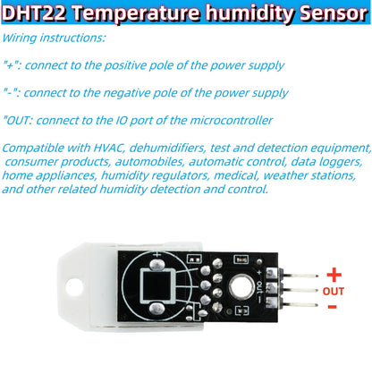 MTDELE 3Pcs DHT22 Digital Temperature and Humidity Sensor AM2302 Module Replace SHT11 SHT15 Compatible with Arduino Electronic DIY