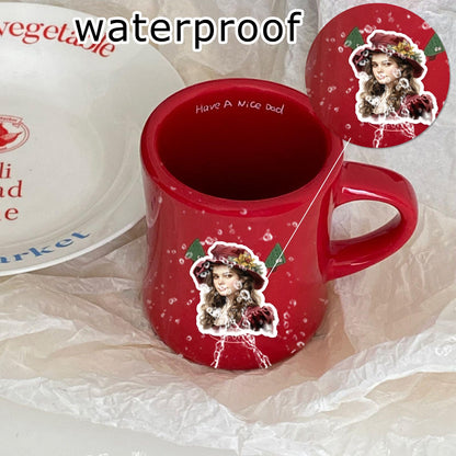 Prstincol 100 Pcs Vintage Christmas Stickers.Waterproof Santa Stickers for Scrapbook Junk Journal Collage DIY Crafts,Vinyl Winter Holiday Stickers for Water Bottles Laptops,Phone Case