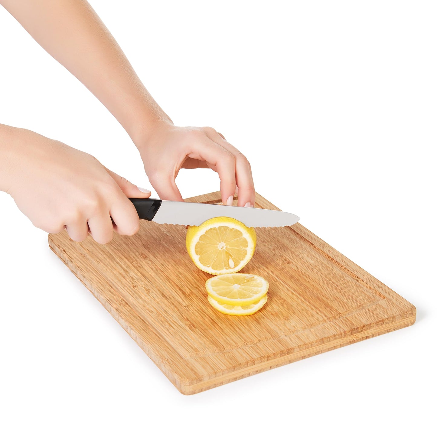 OXO Good Grips 5-in Serrated Utility Knife,Silver/Black