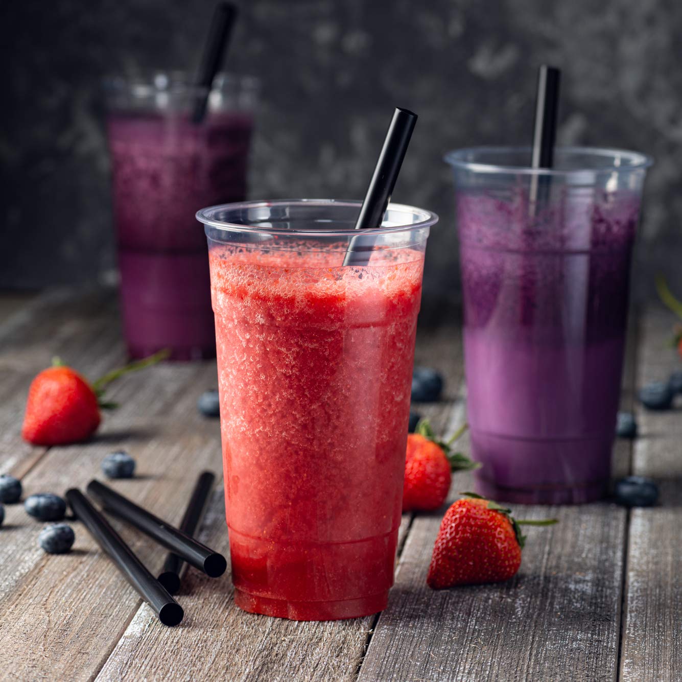 Clear Jumbo Smoothie Straws, Clear Disposable Wide-mouthed Large Milkshake Straws 9'' Inches High/Tall 100 pack